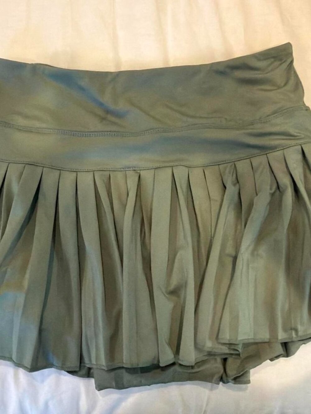 Gold Hinge Pleated Tennis Skirt ~ Size Large ~ Sea Green - Picture 2 of 5